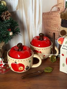 Cute Apple Patterned Ceramic Mug