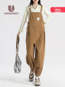 unisunny | Elastic Comfort Fashion Maternity Bib Pants for Spring and Autumn