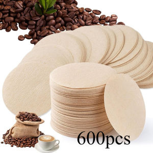 100/200/400/600pcs Round Coffee Filter Paper Replaceme Moka Coffee Pot Filter for Espresso Machine Portafilter Moka Pot