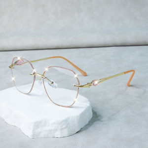 Elegant Rhinestone-Adorned No-Frame Reading Glasses - Lightweight Comfortable and Easy To Wear +1.0 To +4.0