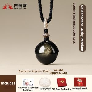 JIZHAOTANG | Talisman Pendant Necklace Black Obsidian