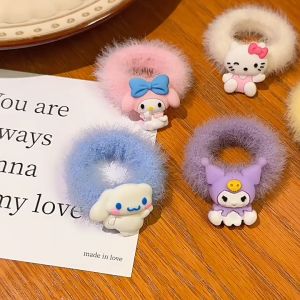 Gratis Semua - Ikat Rambut Bulu Anak Lucu / Karet Rambut Motif Karakter Aesthetic / Kunciran Bulu Korean Style