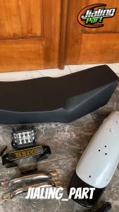 Cover Body Set Tangki RX King Putih Lembayung - Paket RX King Putih Lembayung Dengan Desain Raja Badung