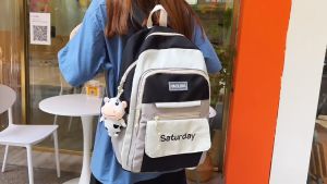 Pelajar sekolah gaya korea kapasiti besar ransel untuk sekolah rendah pelajar sekolah