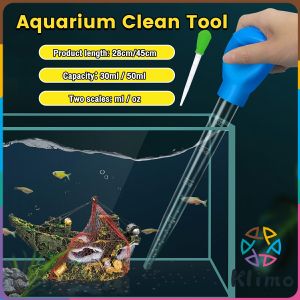 KLIMO Aquarium Clean Tool: Fish Tank Siphon Pump & Water Changer 30ml & 50ml
