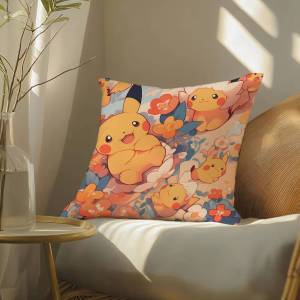 Bandai | Pokemon Ruby Sapphire Anime Plush Pillow Cover Soft Short Plush Cushion Cover For Sofa Bedroom Home Decor Gift