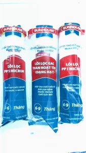 COMBO 5 LÕI LỌC 123 SUNHOUSE - GỒM 3 LÕI 1 + 1 LÕI 2 + 1 LÕI 3