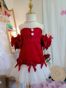 ชุดคริสมาสต์ แซนตี้น้อย น่ารักแต่งโบว์