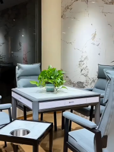 Automatic mahjong machine2025新款免推牌旋翼过山车麻将机全自动旋风棋牌室家用餐桌两用