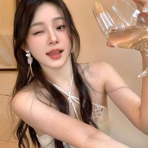 Elegant Long Tassel Earrings Silver Flower Shell Design Beach Vacation Style Womens Jewelry Fashionable Dangle Hoops