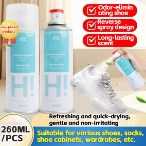 White Shoe Cleaner spray 260ml Shoe Deodorizing Spray Shoe and Sock Sterilization Purification Antibacterial Disinfecta