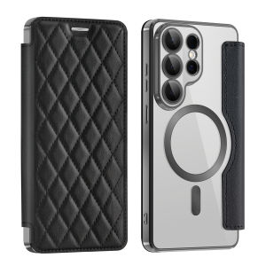 Flip Card Slot Wallet PU Leather For MagSafe Plating Case For Samsung Galaxy S26 Ultra S25 Edge S24 S23FE S22 Plus A57 A37 Cover