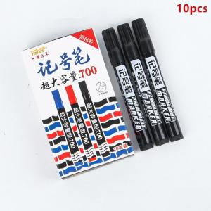 ⚑10Pcs Waterproof Oil-based Marker Pen Quick Dry Black Blue Red Ink Permanent For Metal Glass Stationery Art School Supply