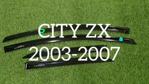 กันสาด คิ้วกันสาด คิ้ว คิ้วประตู ดำทึบ ฮอนด้า ซิตี้ HONDA CITY 2003 2004 2005 รุ่น ZX 2006 2007 ใส่ได้