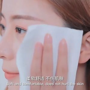 【SG In Stock】3 Packs (100Pcs/Pack) Disposable Facial Cotton Tissue 20x20cm For Baby Women Men Universal Face Cleaning Towel High Quality Cotton Face Towel Makeup Removing Towel Make of Cotton