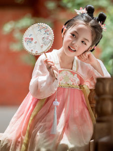 Elegant Embroidered Long Sleeve Cheongsam Dress for Girls Original Design Spring Autumn Wear Childrens Traditional Costume