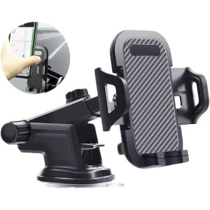 Car Phone Holder 360° Rotation Phone Holder for Car Quick Release Adjustable Car Phone Mount Dashboard for iPhone Samsung Xiaomi