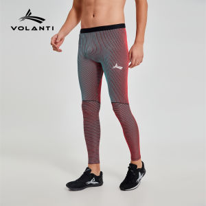 VOLANTI | Mens Smart Temperature Control High Elastic Moisture Wicking Textured Running Training Compression Pants