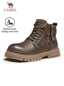 CAMEL | Style British Mid-Calf Boots Retro Workwear