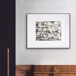 Modern Minimalist Black and White Wall Art for Living Room and Dining