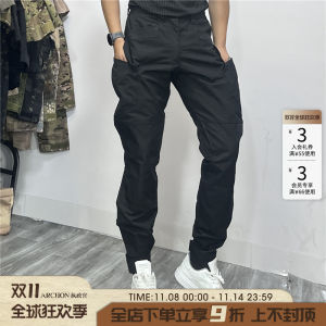 กางเกงขายาวทรงตรงสีดำสำหรับผู้ชาย ทรงหลวม ใส่สบาย ทนทาน กางเกงขายาวแบบมีกระเป๋าหลายช่องสำหรับใช้ในชีวิตประจำวัน ฤดูใบไม้ผลิและฤดูใบไม้ร่วง