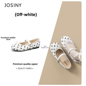 Josiny | Black Polka Dots Summer New Arrival French Bow Mary Jane Shoes