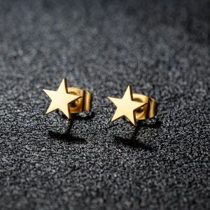 1 Pair New Stainless Steel Star Earrings Tiny Star Stud Earrings For Women Everyday Teen Mothersday Celestial Birthday Gift J