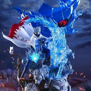 Bandai | 20cm Anime Naruto Figure Hatake Kakashi Statue Scene Model Doll Ornament Collection Room Decora Desk Toy Gift