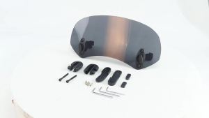 Universal Motorcycle Windshield Extension Adjustable Spoiler Clamp-On Windscreen Deflector With Extension Arms And Double Hinges