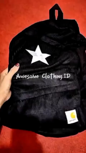 Tas Ransel Pria Wanita Backpack Corduroy Bintang Tas Sekolah & Kuliah Pria Wanita Tas Laptop