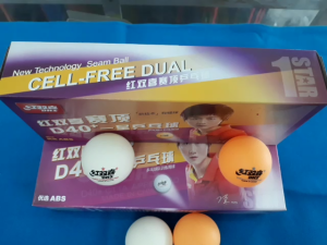 Bola Tenis Meja / Bola Pingpong DHS D40+ Cell Free Dual Ball 1 bintang isi 10pcs Putih/Kuning