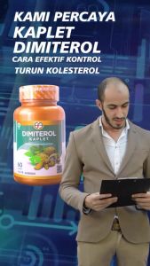 DIMITEROL Kaplet Obat Herbal Turunkan Kolesterol Tinggi Asli Trigliserida dan Lemak Darah