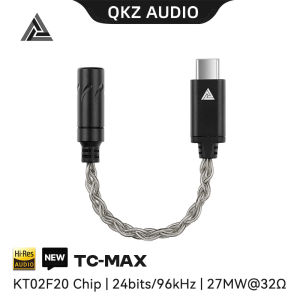 QKZ TC MAX Pro Type C To 3.5mm Audio Adapter Cable CX31993 HiFi DAC Digital Decoding Earphone Amplifier For iPhone15 16/Huawei