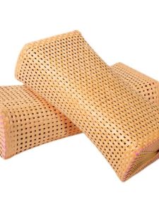 Traditional Wicker Sweat Bath Pillow Hollow out Summer Cool Hard Texture Cylinder Shaped One Person Neck Massaging Bedding