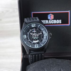 Jam tangan Pria Miragros MG01 tali karet tanggal aktif analog original