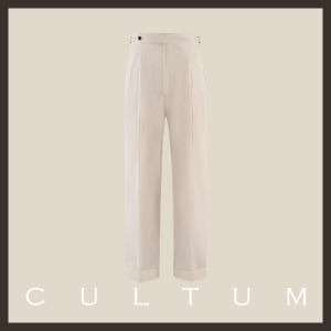 CULTUM Mens Linen Blend Breathable West Pants Earth Tone Strong Twist Fabric Casual Business Gentleman Straight Leg Trousers