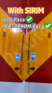 3M Reflective Sticker with SIRIM Lorry Sticker JPJ PUSPAKOM YELLOW/RED Sticker KPL Diamond Grade Reflector Stiker Lori