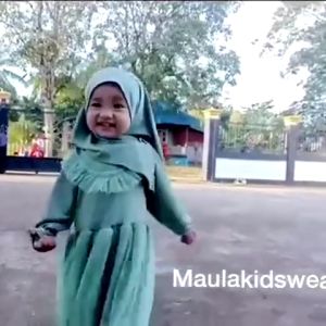 (EGSUS) Gamis Tutu Hijab Bayi Balita Lucu Pakaian Anak Perempuan (0 Bulan - 4 Tahun) Fashion Muslim Hitam