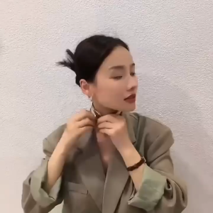 Soft Floral Silk Scarf Fashion Korea Satin Premium Multifungsi Ikat Rambut Wanita Red