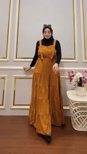 NEW Overall Bahan adem 931 / Overall kekinian / Gamis susun / overall muslimah modern / OVERALL