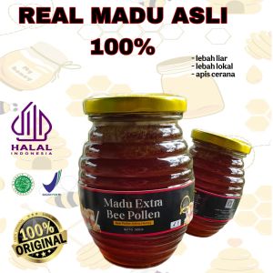 MADU MURNI ORIGINAL100% + BEEPOLLEN + PROPOLIS DARI LEBAH LIAR