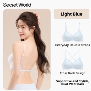 Secret World | Invisible U-Back Bra with Thin Straps Small Chest Gathering