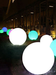 Glowing Ball Outdoor Decorative Lampshade Waterproof Large Moon Shaped Floor Lamp for Garden Lawn Lighting Country Style