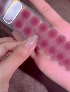 Ardour Nail Polish Sticker Pure Color Glitter Korea Glossy Gradient Nail Polish Stickers Nail Art Tools