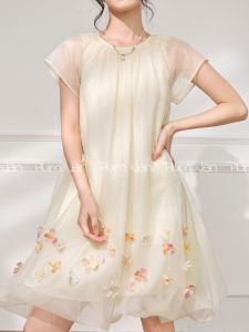 PlumJan | Đầm Ngắn Sheer Elegance Quyến Rũ