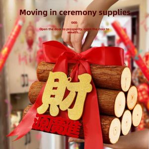 MONLEYTA | Moving Celebration Wood Log Decorative Ornaments New Home Decoration Full Set Moving Ceremony Supplies Indoor Hanging Decorations