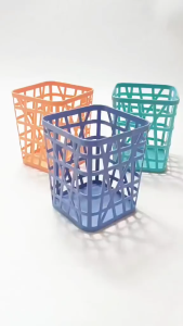 Multi-Color Desk Organizer - Plastic Pen Holder Basket (Vibrant Colors)