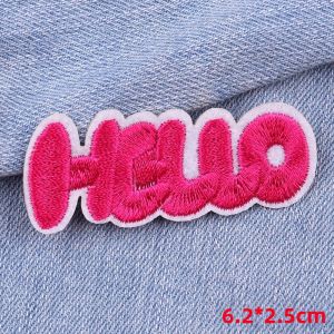 Miếng Vá Thêu Hình Chữ Cái Hoạt Hình & Trái Tim Dán Ủi Lên Quần Áo Quần Jean Hình Mèo/da Báo Làm Từ Polyester Thủ Công Thân Thiện Với Môi Trường