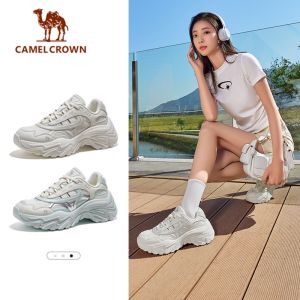 CAMEL CROWN Womens Fashion Outdoor Chunky Sneakers | Breathable Lightweight Thick-Soled Non-slip Walking Sports Shoes for Casual Hiking Travel Streetwear