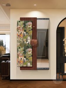 HAOJIUBUJIAN | Decorational French Style Sliding Concealable Full-Length Wall Mirror